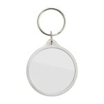 Kunststoff-Schlüsselanhänger aus europäischer Fertigung mit Metallring erste Ansicht