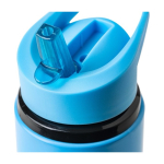 Edelstahl-Trinkflasche 500 ml mit klappbarem Mundstück und Strohhalm erstes Detailbild