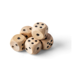 Würfelspiel aus Buchenholz in einer Box mit Schiebedeckel fünfte Ansicht