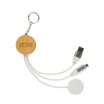 Ladekabel Set mit Metallring zum Aufhängen 65 W farbe holzton Ansicht mit Druckbereich