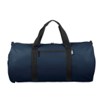 Wasserabweisende Sporttasche aus recyceltem Polyester mit Doppelgriff farbe marineblau erste Ansicht
