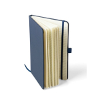 A5-Notizbuch aus RPET-Polyester mit halbfestem Einband, linierten Seiten sechste Ansicht