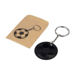 Schlüsselanhänger mit Ball-Design aus Edelstahl und Gummi sechste Ansicht