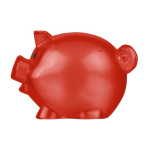 Sparschwein aus recyceltem Kunststoff zum Personalisieren farbe rot erste Ansicht