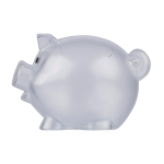Sparschwein aus recyceltem Kunststoff zum Personalisieren farbe transparent erste Ansicht