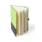 RPET-Notizbuch A5 mit PU-Detail im unteren Bereich, linierte Seiten fünfte Ansicht