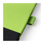 RPET-Notizbuch A5 mit PU-Detail im unteren Bereich, linierte Seiten sechste Ansicht