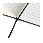 RPET-Notizbuch A5 mit PU-Detail im unteren Bereich, linierte Seiten neunte Ansicht