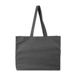 OEKO-TEX Baumwolltasche mit Seitenfalte und langen Henkeln 180 g/m² farbe dunkelgrau erste Ansicht