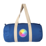 Sporttasche aus OEKO-TEX-Baumwolle mit Reißverschluss und langen Tragegriffen zweite Ansicht