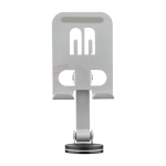 Klappbarer Handyhalter aus Aluminium mit 360°-Drehung farbe silber erste Ansicht