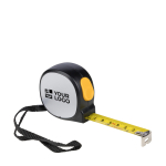 Magnetisches Kunststoff-Bandmaß mit Handschlaufe und Arretierung, 5 m farbe schwarz Ansicht mit Druckbereich