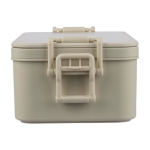 Stapelbare Lunchbox mit zwei Ebenen und Besteckset 2,2 L dritte Ansicht