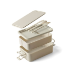 Stapelbare Lunchbox mit zwei Ebenen und Besteckset 2,2 L achte Ansicht