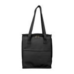 Kühltasche aus Kunstleder mit langen Tragegriffen und Fronttasche 9 l farbe schwarz erste Ansicht