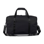 Sport- und Reisetasche aus recyceltem Kunstleder mit zwei Tragegriffen farbe schwarz erste Ansicht