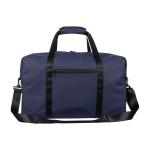 Sport- und Reisetasche aus recyceltem Kunstleder mit zwei Tragegriffen farbe marineblau erste Ansicht