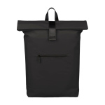 Rolltop-Rucksack aus Kunstleder für 16''-Laptop farbe schwarz erste Ansicht