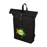 Rolltop-Rucksack aus Kunstleder für 16''-Laptop zweite Ansicht