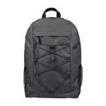 Sport-Rucksack mit Elastikbändern und seitlichen Netztaschen farbe dunkelgrau erste Ansicht