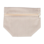 Kulturbeutel aus Cord zum Personalisieren mit passendem Reissverschluss farbe beige erste Ansicht