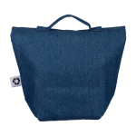Rollbare Kühltasche aus recyceltem Denim mit Klettverschluss vierte Ansicht