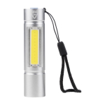 Wiederaufladbare Aluminium-Taschenlampe mit Handschlaufe und 3 Lichtmodi farbe silber erste Ansicht
