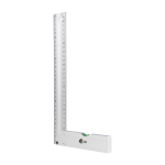 Aluminium-Winkel mit Wasserwaage in der Basis und 30cm-Lineal zweite Ansicht