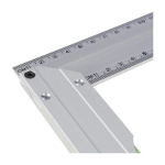 Aluminium-Winkel mit Wasserwaage in der Basis und 30cm-Lineal siebte Ansicht