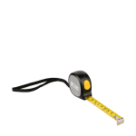 Magnetisches Bandmaß mit Metallband, Handschlaufe und Magnetseite 3 m farbe schwarz Ansicht mit Druckbereich