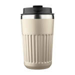 To-go-Becher aus recyceltem Edelstahl, doppelwandig, 400 ml farbe beige erste Ansicht