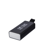 Tragbarer Lautsprecher mit COB-LED-Taschenlampe und Tragegriff farbe schwarz Ansicht mit Druckbereich