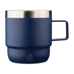 Doppelwandige Edelstahl-Tasse mit Keramik-Innenbeschichtung 180 ml farbe blau erste Ansicht