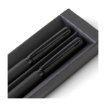 Schreibset mit Kugelschreiber und Rollerball aus Metall mit blauer Tinte sechste Ansicht