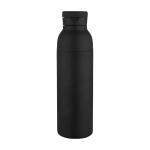 Thermosflasche aus doppelwandigem Edelstahl 650 ml farbe schwarz zweite Vorderansicht