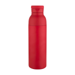 Thermosflasche aus doppelwandigem Edelstahl 650 ml farbe rot zweite Vorderansicht