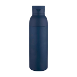 Thermosflasche aus doppelwandigem Edelstahl 650 ml farbe marineblau zweite Vorderansicht