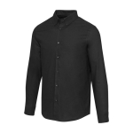 Oxford Herrenhemd langarm mit Button down Kragen Elevate farbe schwarz