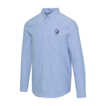 Oxford Herrenhemd langarm mit Button down Kragen Elevate farbe hellblau Ansicht mit Siebdruck