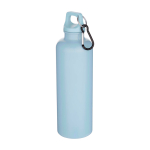 Robuste, leichte Trinkflasche aus recyceltem Kunststoff mit Karabiner 750 ml farbe hellblau