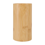 Set aus fünf Küchenutensilien mit Bambusständer farbe holzton dritte Vorderansicht