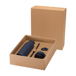 Doppelwandige Flasche aus recyceltem Edelstahl, 3 teilig, 650 ml farbe marineblau