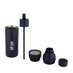 Doppelwandige Flasche aus recyceltem Edelstahl, 3 teilig, 650 ml Ansicht mit Druckbereich