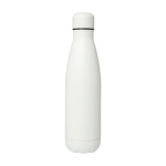 Wasserflasche aus recyceltem Edelstahl mit Verschluss 750 ml farbe weiß zweite Vorderansicht