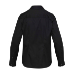 Damen Langarmhemd aus Baumwolltwill 185 g/m² Elevate farbe schwarz zweite Rückansicht
