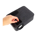 Tragbarer Projektor mit HDMI und Fernbedienung Prixton Lumière farbe schwarz dritte Ansicht