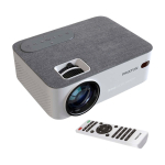 Tragbarer Projektor mit HDMI und Fernbedienung Prixton Lumière farbe weiß Druckansicht des Logos 2