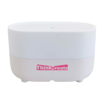 4 in 1 Aromaluftbefeuchter mit 12 W Lautsprecher Prixton Connected farbe weiß Ansicht mit Tampondruck