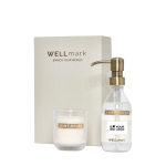 Set aus Spender und Duftkerze aus Glas WELLmark 250 ml Ansicht mit Druckbereich