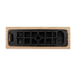 Wiederverwendbarer Autolufterfrischer aus Holz mit Nachfüllern farbe holzton zweite Rückansicht